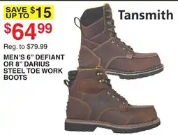 Dunham's Sports MEN'S 6 DEFIANT OR 8 DARIUS STEEL TOE WORK BOOTS offer