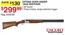 Dunham's Sports ESCORT SHOTGUNS OPTIMA OVER-UNDER 12GA SHOTGUN offer
