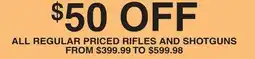 Dunham's Sports ALL REGULAR PRICED RIFLES AND SHOTGUNS offer