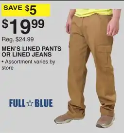 Dunham's Sports MEN'S LINED PANTS OR LINED JEANS offer
