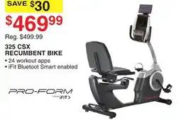 Dunham's Sports 325 CSX RECUMBENT BIKE offer