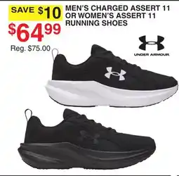 Dunham's Sports MEN'S CHARGED ASSERT 11 OR WOMEN'S ASSERT 11 RUNNING SHOES offer