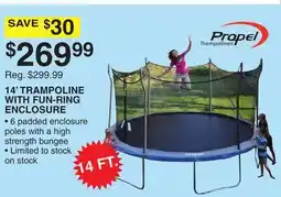 Dunham's Sports 14' TRAMPOLINE WITH FUN-RING ENCLOSURE offer