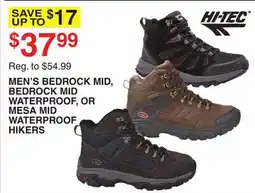 Dunham's Sports MEN'S BEDROCK MID, BEDROCK MID WATERPROOF, OR MESA MID WATERPROOF HIKERS offer