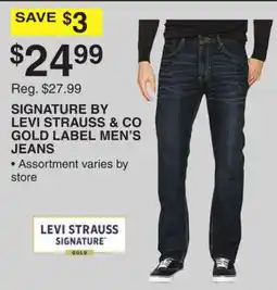 Dunham's Sports SIGNATURE BY LEVI STRAUSS & CO GOLD LABEL MEN'S JEANS offer