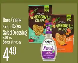 Jewel-Osco Dare Crisps 6 oz. or Daiya Salad Dressing 8.36 oz offer
