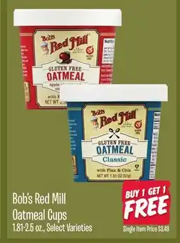 Jewel-Osco Bob's Red Mill Oatmeal Cups offer