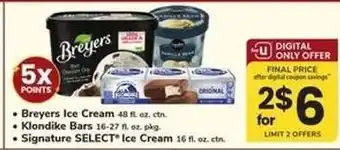 Breyers Ice Cream, Klondike Bars, Signature SELECT Ice Cream