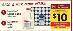 Safeway Lucerne Egg & Milk Combo offer