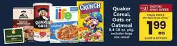 Safeway Quaker Cereal, Oats or Oatmeal offer