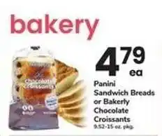 Safeway Panini Sandwich Breads or Bakery Chocolate Croissants offer