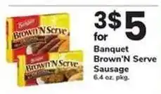 Safeway Banquet Brown'N Serve Sausage offer