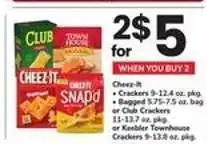 Safeway Cheez-It or Club Crackers or Keebler Townhouse Crackers offer