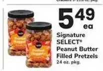 Safeway Signature SELECT Peanut Butter Filled Pretzels offer
