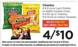 Food 4 Less Cheetos, Lay's Potato or Kettle Cooked Chips, Tostitos offer