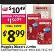 Stop&Shop Huggies Diapers Jumbo offer