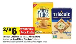Meijer Triscuit Crackers, Wheat Thins, or Good Thins Crackers offer