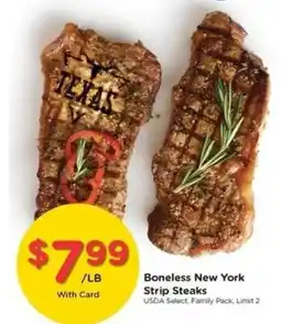 Kroger Boneless New York Strip Steaks offer