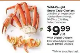 Kroger Wild-Caught Snow Crab Clusters offer