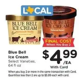 Kroger Blue Bell Ice Cream offer