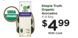 Kroger Simple Truth Organic Avocados offer