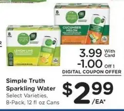 Kroger Simple Truth Sparkling Water offer