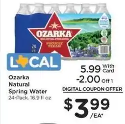 Kroger Ozarka Natural Spring Water offer