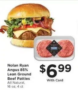 Kroger Nolan Ryan Angus 85% Lean Ground Beef Patties offer