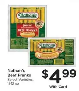 Kroger Nathan's Beef Franks offer