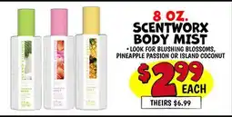 Ollie's 8 OZ. SCENTWORX BODY MIST offer
