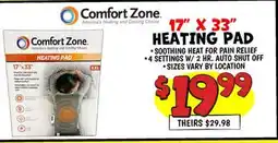 Ollie's 17 X 33 HEATING PAD offer