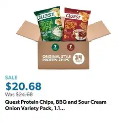 Sam's Club Quest Protein Chips, BBQ and Sour Cream Onion Variety Pack, 1.1 oz., 14 ct offer