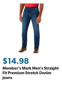 Sam's Club Member's Mark Men's Straight Fit Premium Stretch Denim Jeans offer
