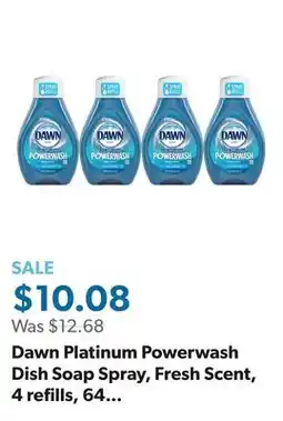 Sam's Club Dawn Platinum Powerwash Dish Soap Spray, Fresh Scent, 4 refills, 64 fl. oz offer