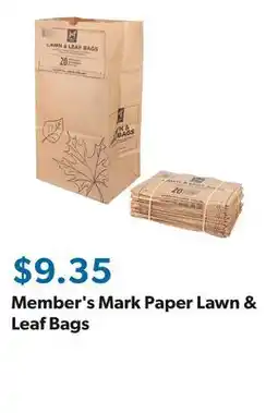 Sam's Club Member's Mark Paper Lawn & Leaf Bags offer
