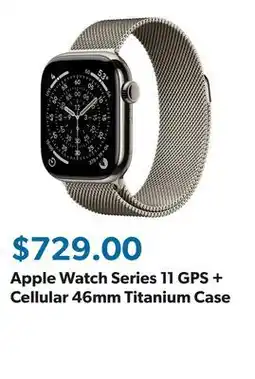 Sam's Club Apple Watch Series 11 GPS + Cellular 46mm Titanium Case offer