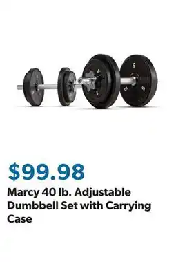 Sam's Club Marcy 40 lb. Adjustable Dumbbell Set with Carrying Case offer