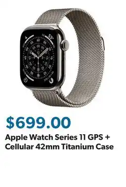 Sam's Club Apple Watch Series 11 GPS + Cellular 42mm Titanium Case offer