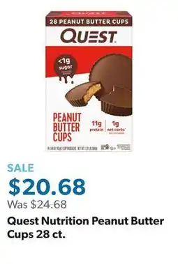 Sam's Club Quest Nutrition Peanut Butter Cups 28 ct offer