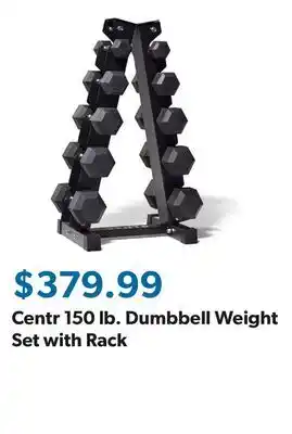 Sam's Club Centr 150 lb. Dumbbell Weight Set with Rack offer