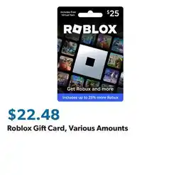 Sam's Club Roblox Gift Card, Various Amounts offer