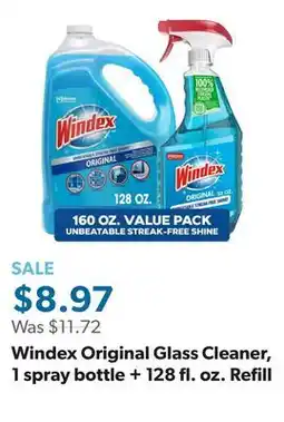 Sam's Club Windex Original Glass Cleaner, 1 spray bottle + 128 fl. oz. Refill offer