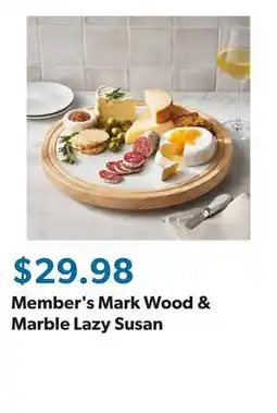 Sam's Club Member's Mark Wood & Marble Lazy Susan offer