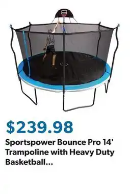 Sam's Club Sportspower Bounce Pro 14' Trampoline with Heavy Duty Basketball System offer