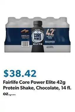 Sam's Club Fairlife Core Power Elite 42g Protein Shake, Chocolate, 14 fl. oz., 10 pk offer