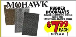 Ollie's MOHAWK RUBBER DOORMATS offer