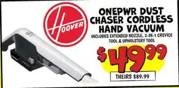 Ollie's ONEPWR DUST CHASER CORDLESS OOVER HAND VACUUM offer