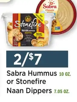 Heinen's Sabra Hummus 10 OZ. or Stonefire Naan Dippers 7.05 OZ offer