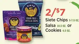 Heinen's Siete Chips 5-7.5 OZ., Salsa 10.5 OZ. or Cookies 4.5 OZ offer