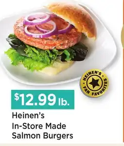 Heinen's Heinen's In-Store Made Salmon Burgers offer